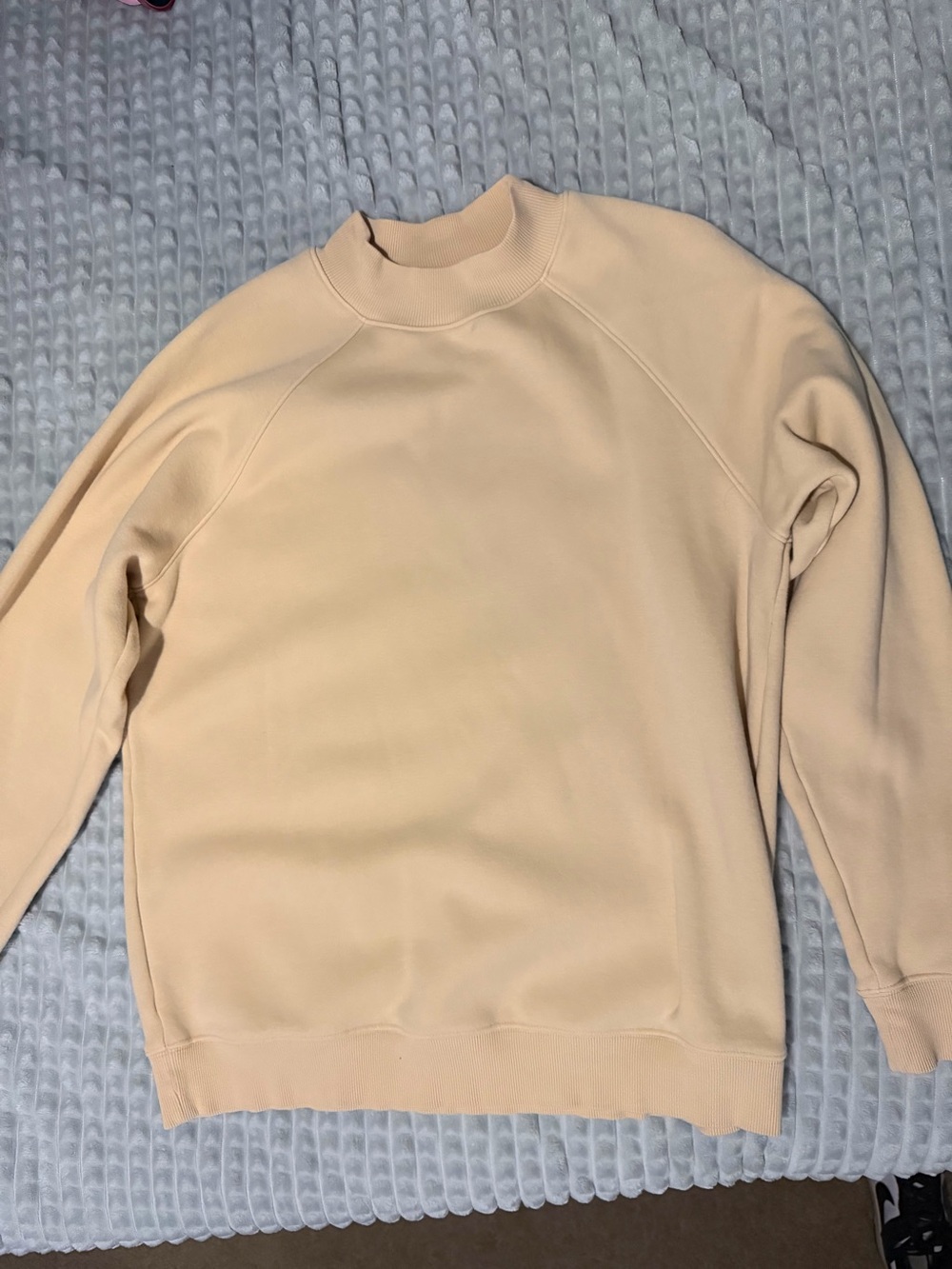Fabletics Men's Crewneck Sweatshirt in Light Cream